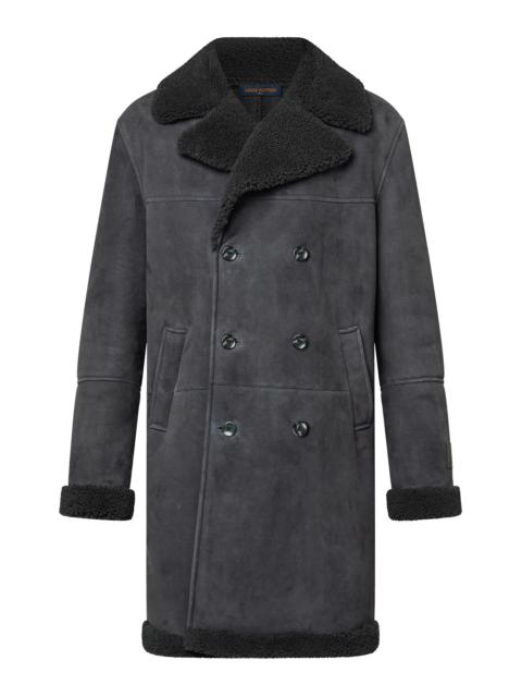 Louis Vuitton Double-Breasted Shearling Coat