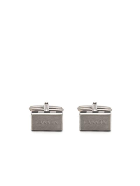 Lanvin logo-engraved polished cufflinks