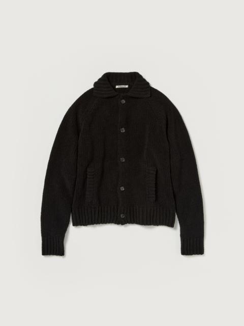AURALEE CASHMERE CHENILLE KNIT CARDIGAN