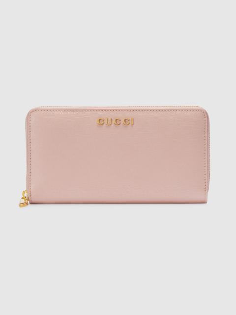 Zip around wallet with Gucci script