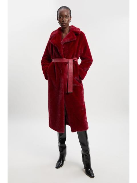 KAREN MILLEN Faux Fur Longline Coat