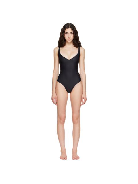 SKIMS Black SKIMS Body Unlined Plunge Thong Bodysuit