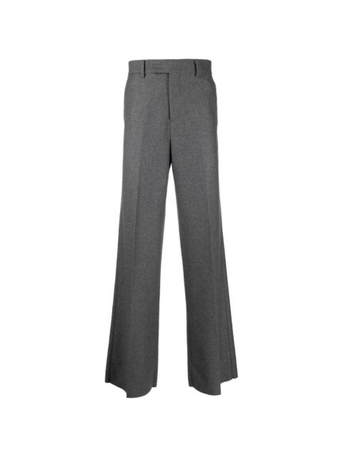 straight-leg marl-knit trousers