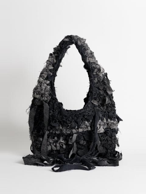 Our Legacy Crochet Crossbody Bag Overdyed Black Chain Twill