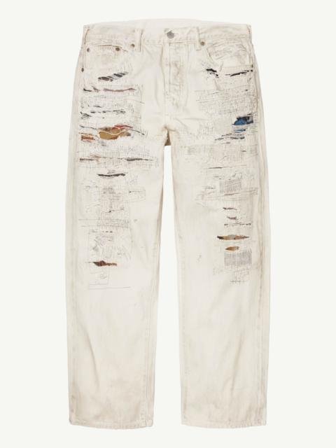 MM6 Maison Margiela Supreme®/MM6 Maison Margiela Distressed Loose Fit Selvedge Jean