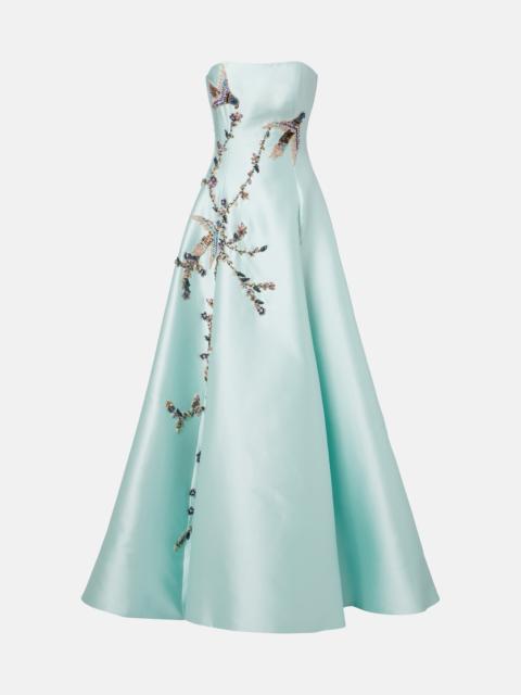 COSTARELLOS Mavia embellished bustier gown