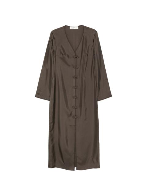 RÓHE frog button midi dress