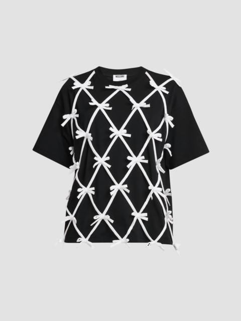 Moschino Women's Bow Cotton T-Shirt - Black