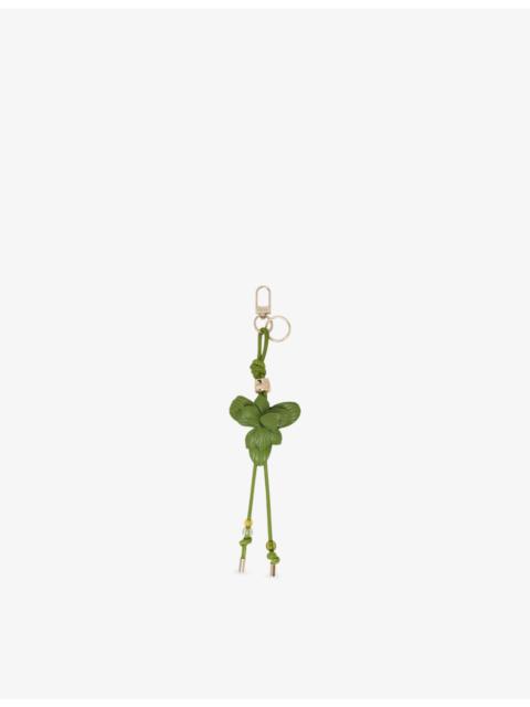 maje Flower Leather Bag Charm