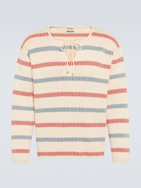 BODE Bay Stripe cotton sweater