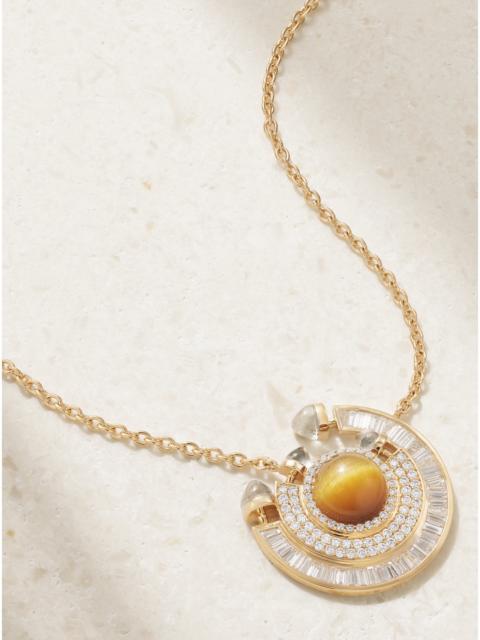 ANANYA Chakra 18-karat Gold Multi-stone Necklace