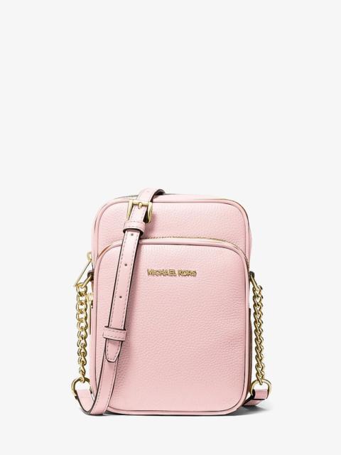 MICHAEL KORS Jet Set Travel Medium Pebbled Leather Crossbody Bag