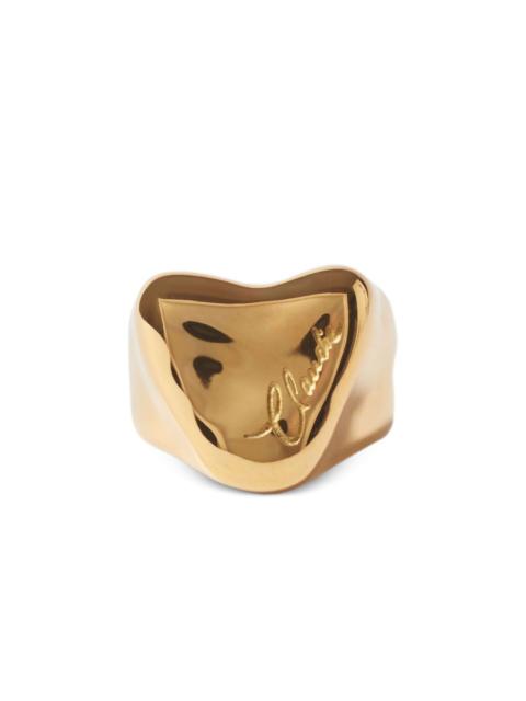 Claudie Pierlot engraved-logo ring