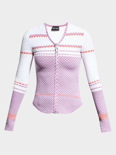 GIORGIO ARMANI Check Ottoman Jacquard Jacket