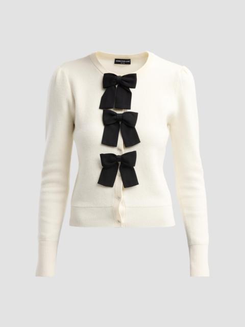 GENERATION LOVE Women's Collins Bow Cardigan - Cream Black