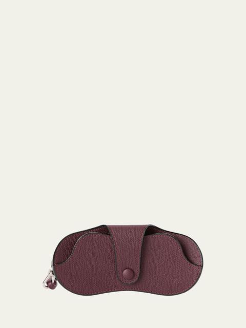 Valextra Men's Millepunte Calfskin Glasses Case with Lanyard