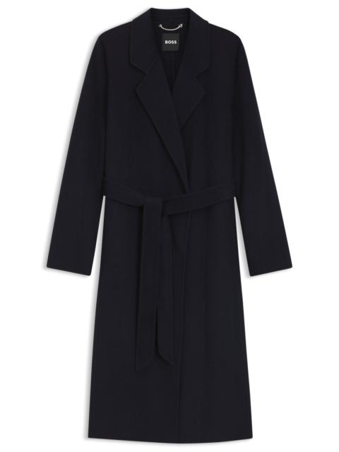 BOSS SLIM-FIT COAT IN A GLEN-CHECKED WOOL BLEND