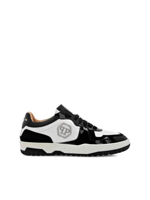 PHILIPP PLEIN panelled leather sneakers