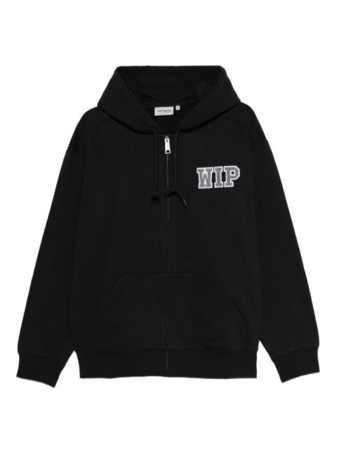 Carhartt logo-embroidered zip-up hoodie