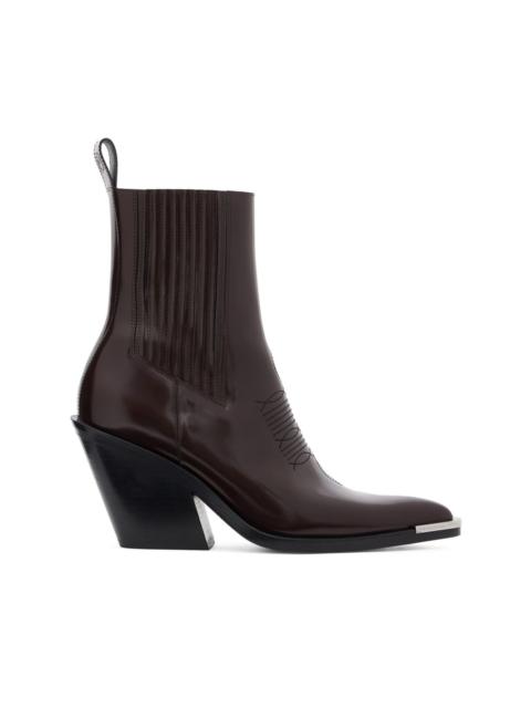 rabanne Crimson 100mm leather Chelsea boots