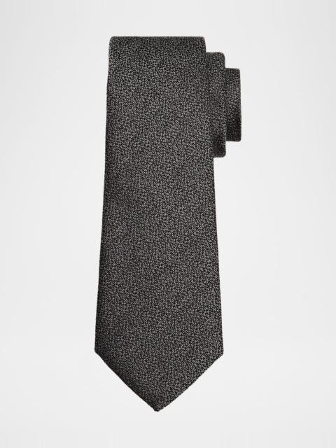 GIORGIO ARMANI Men & apos;s Silk and Cashmere Micro-Jacquard Tie