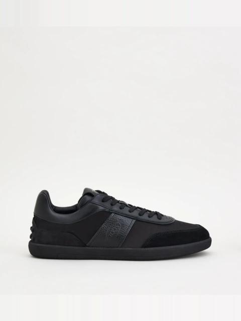 TOD'S TABS SNEAKERS IN SUEDE - BLACK