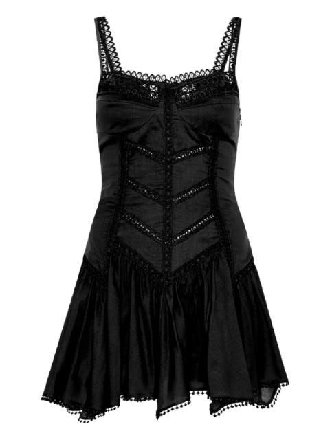 Charo Ruiz Lira heart-neckline ruffled mini dress