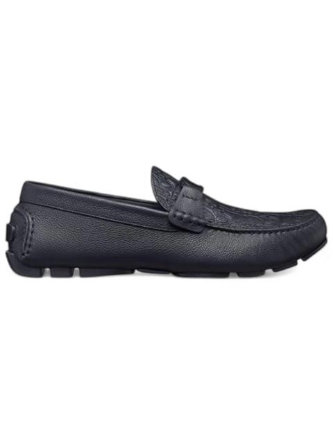 Dior Dior Odéon Loafer Navy Blue Grained Calfskin Black Dior Gravity Leather