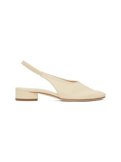 Aeyde Off-White Dua Nappa Leather Heels