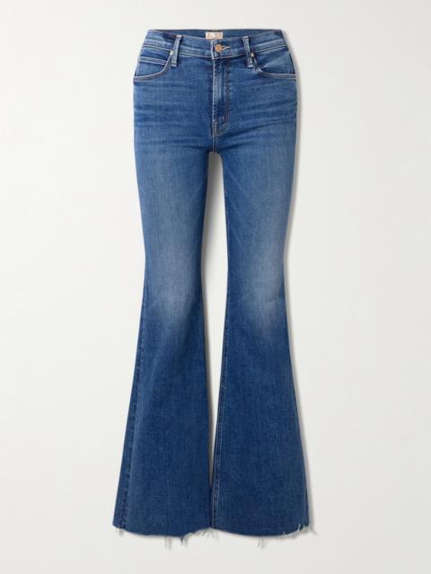MOTHER The Doozy Sneak Fray High-rise Flared Jeans