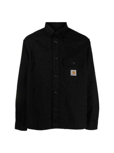 Reno logo-patch shirt jacket
