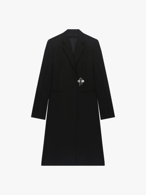 Givenchy COAT IN LIGHTWEIGHT WOOL WITH PADLOCK