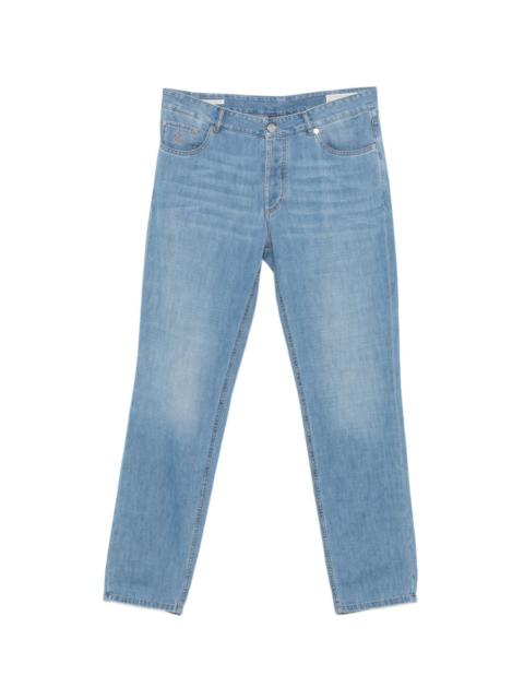 Brunello Cucinelli embroidered jeans