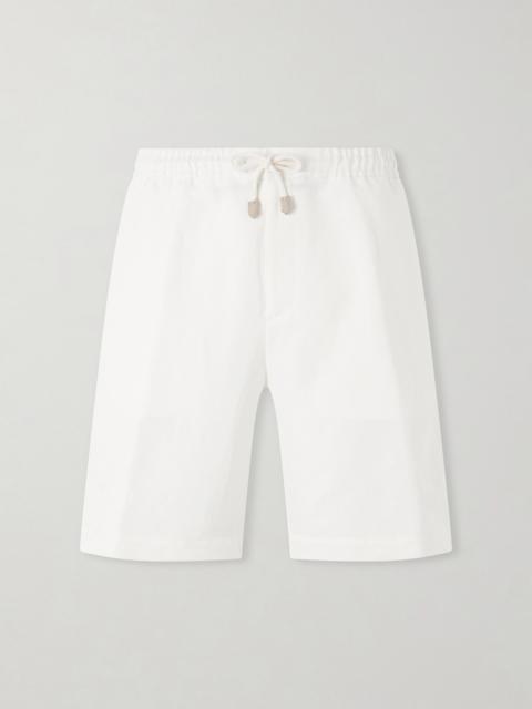 Canali Straight-Leg Linen And Silk-Blend Bermuda Shorts