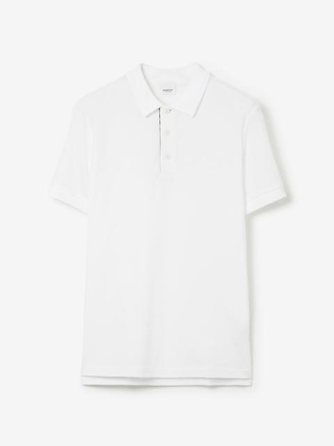 Burberry Monogram Motif Cotton Piqué Polo Shirt
