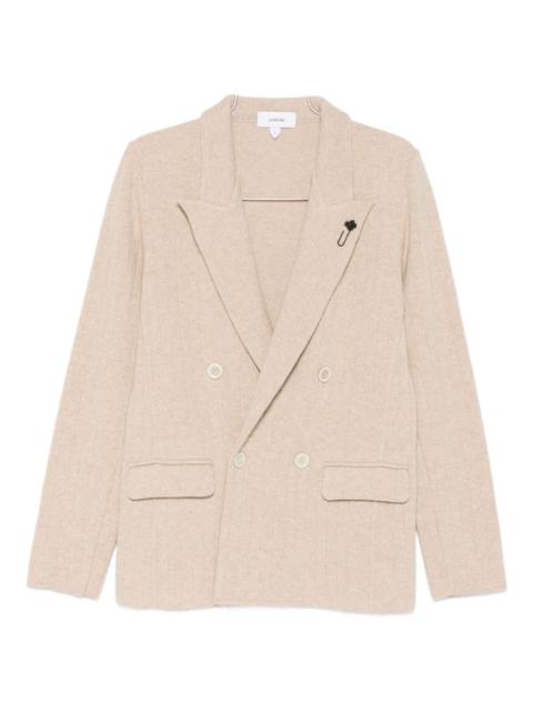 LARDINI double-breasted textured jacket