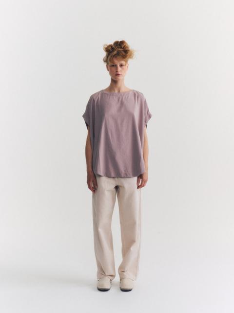 CASEY/CASEY FRANCESCA TOP - SPUN SILK - DUSTY VIOLA