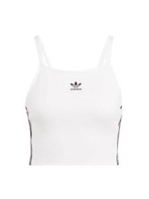 (WMNS) adidas Adicolor 3-Stripes Crop Top Asia Sizing 'White' IN8377