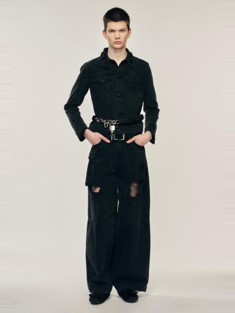 Simone Rocha Embellished Fitted Trucker Jacket