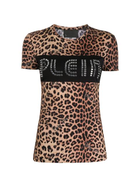 leopard print T-shirt