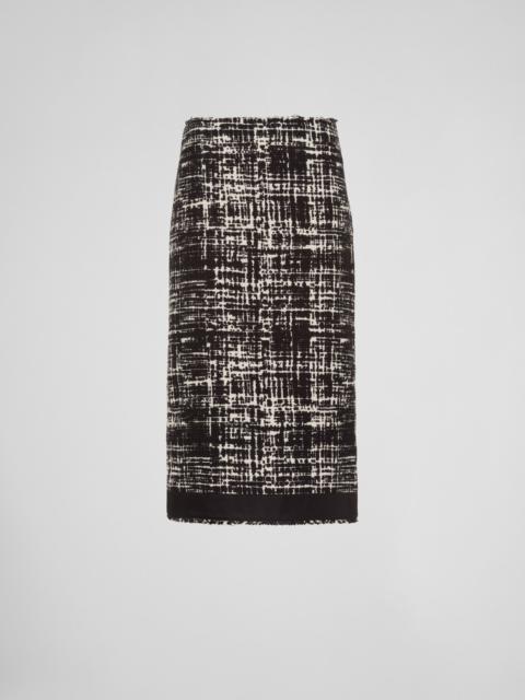 Prada Printed fabric and Re-Nylon skirt
