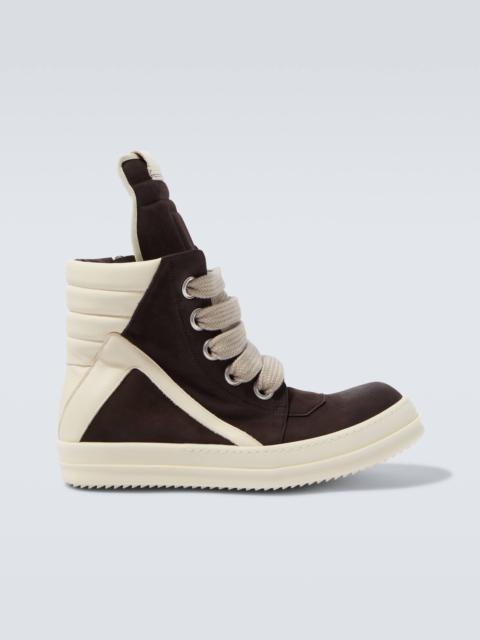 Rick Owens Megageobasket leather sneakers