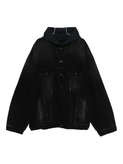 Balenciaga Logo-embroidered Hooded Jacket