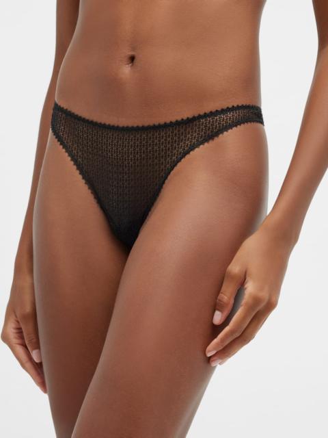 KIKI DE MONTPARNASSE High-Cut Crochet Thong