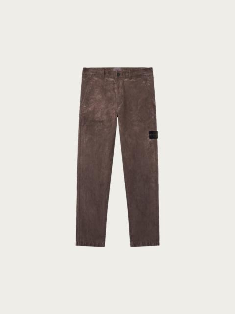 Stone Island Corduroy "Terra" Effect Chinos - Lead Grey