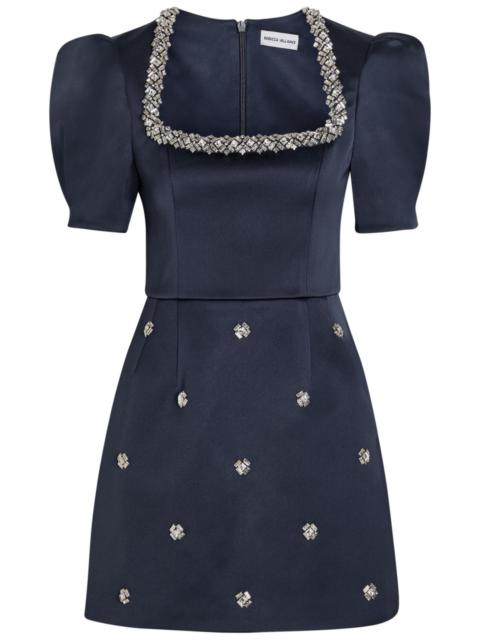 REBECCA VALLANCE Rebecca Vallance Ayla Crystal-embellished Satin-crepe Mini Dress