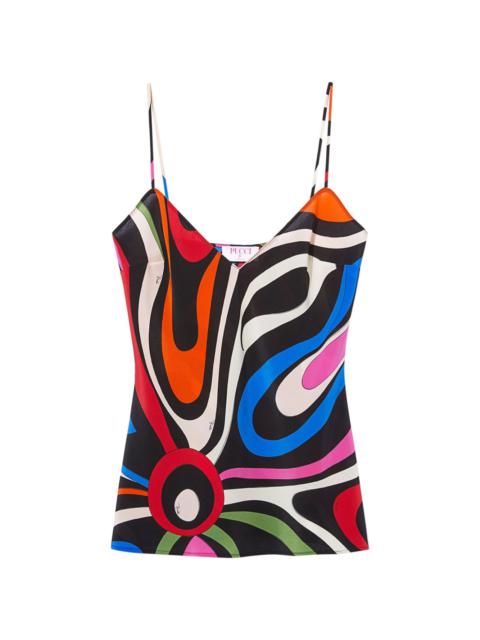 PUCCI Marmo-print silk top