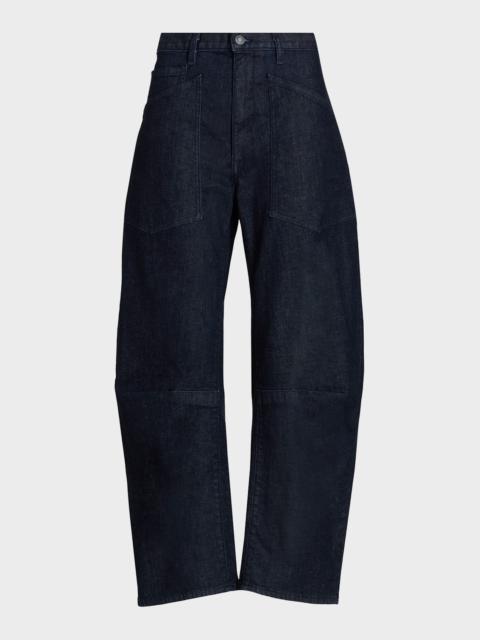 NILI LOTAN Shon Barrel-Leg Ankle Jeans