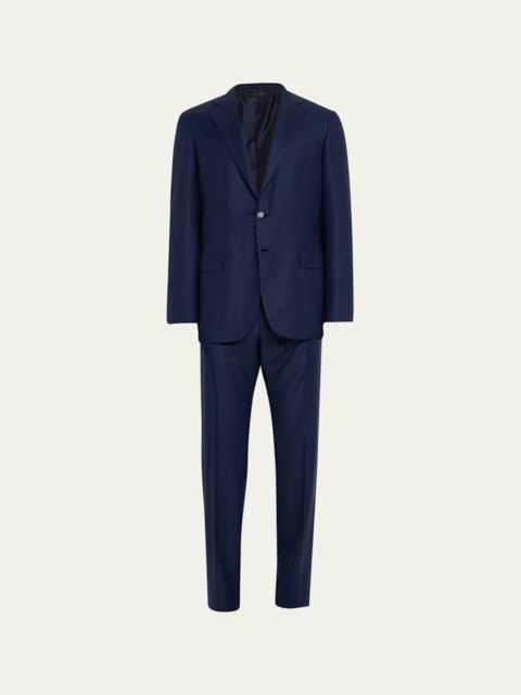 Brioni Men's Textured Solid Two-Piece Suit, Bright Navy