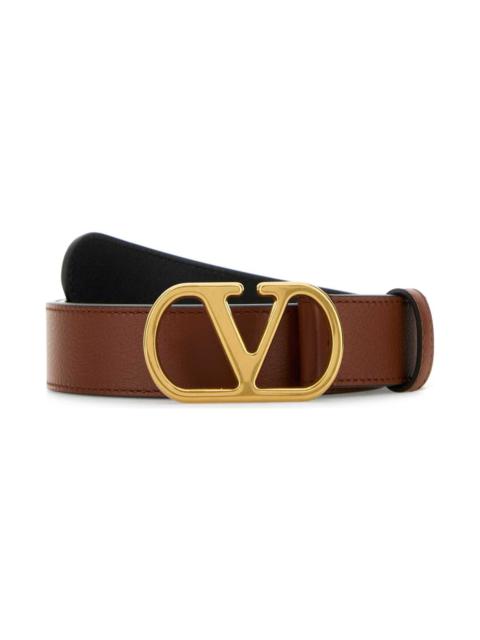ベルト VALENTINO CARAMEL LEATHER REVERSIBLE BELT Valentino Garavani Caramel Leather Reversible Belt | italist